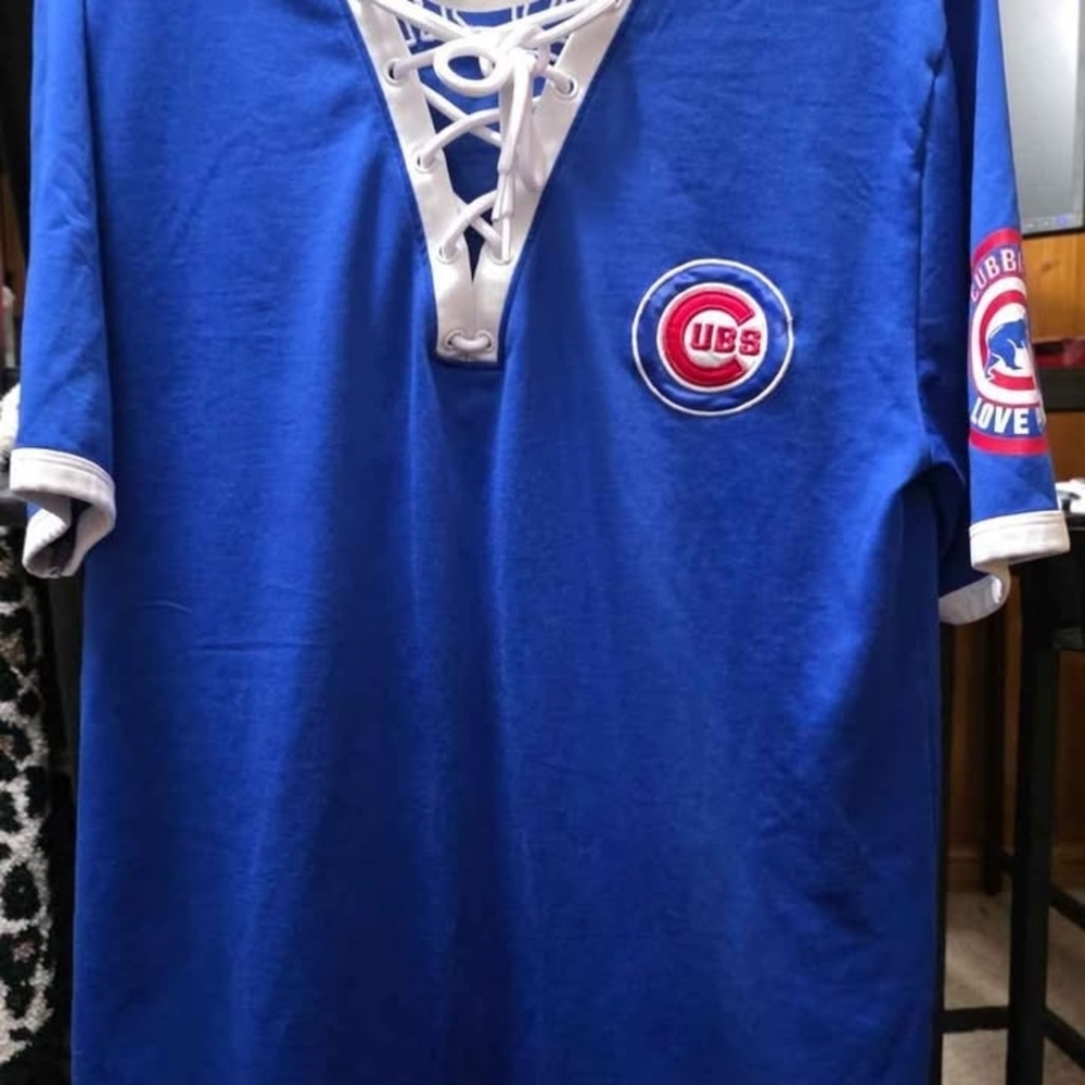 PINK Victoria's Secret Blue Lace-Up Jersey